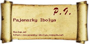 Pajenszky Ibolya névjegykártya